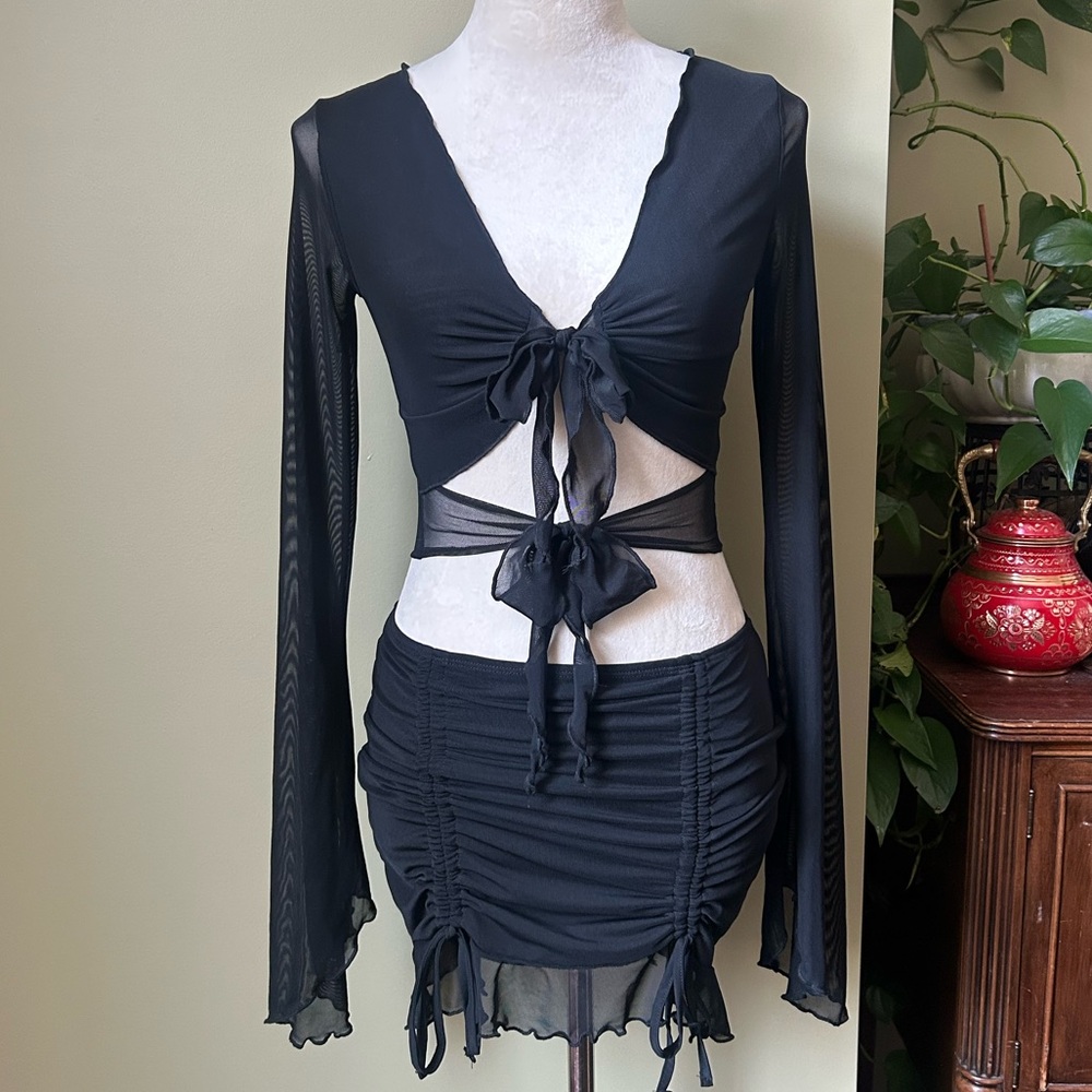 Edikted Matching Black Sheer Set